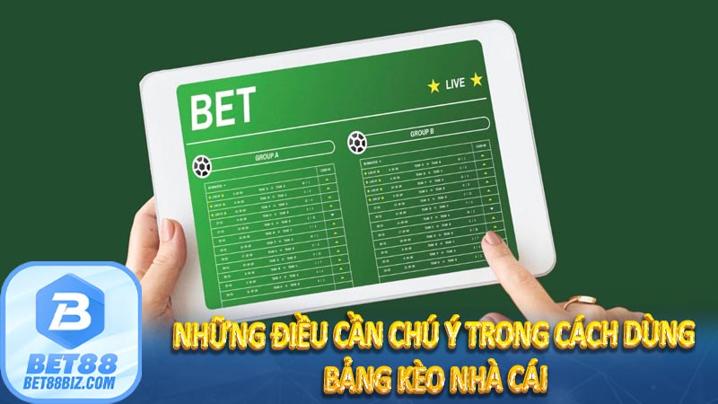 Cách dùng bảng kèo nhà cái - Hướng dẫn chi tiết cho người mới 7 Những điều cần chú ý trong cách dùng bảng kèo nhà cái