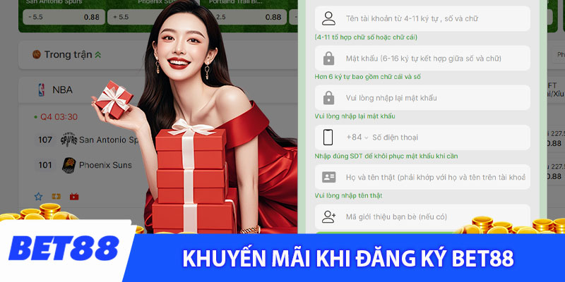 Những khuyến mãi nhận được khi chọn đăng ký Bet88